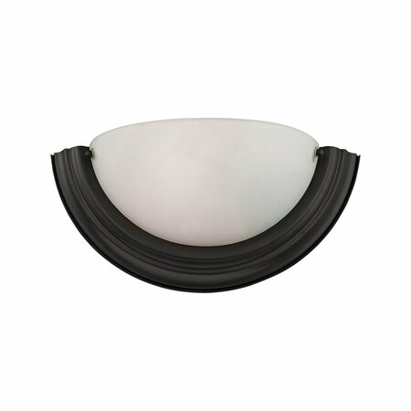 THOMAS 1-Light Wall Sconce in OILED RUBBED BRONZE with White Glass 5151WS/10